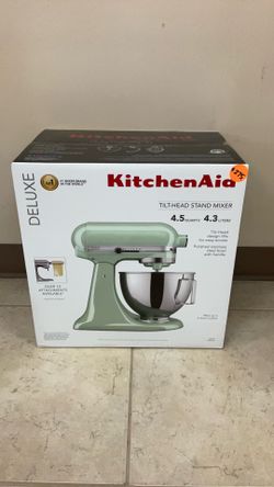 KITCHEN AID DELUXE 4.5 QT TILT-HEAD STAND MIXER KSM97PT PISTACHIO.