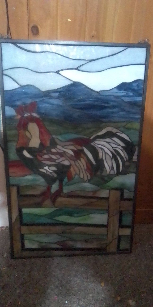 Meyda Tiffany Glass Roster Painting