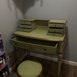 vintage hand-painted vanity