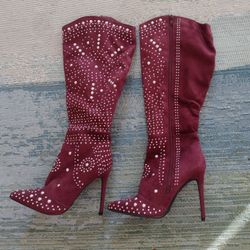 Red Studded boots