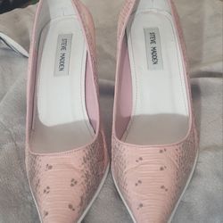 Pink Snakeskin Heels