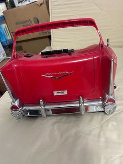 Antique red radio