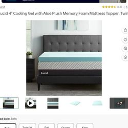LUCID Gel Memory Foam Topper (4 in)