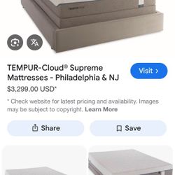 Tempur-pedic Cloud Supreme Cal King 