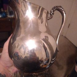 2 Silver Plated Water Pitchers