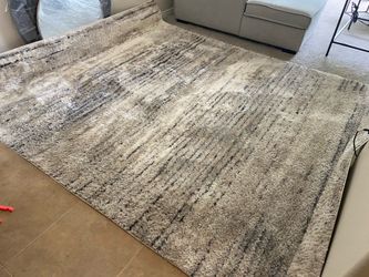 8x10 Grey Rug - Abstract Stripe