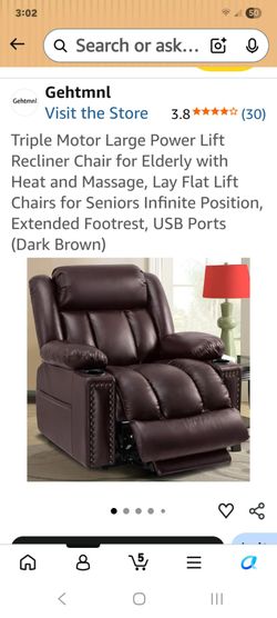 Triple Motor Large Power Lift Recliner Chair