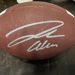 Josh Allen signed full-size Buffalo Bills autographed football w/COA 891
