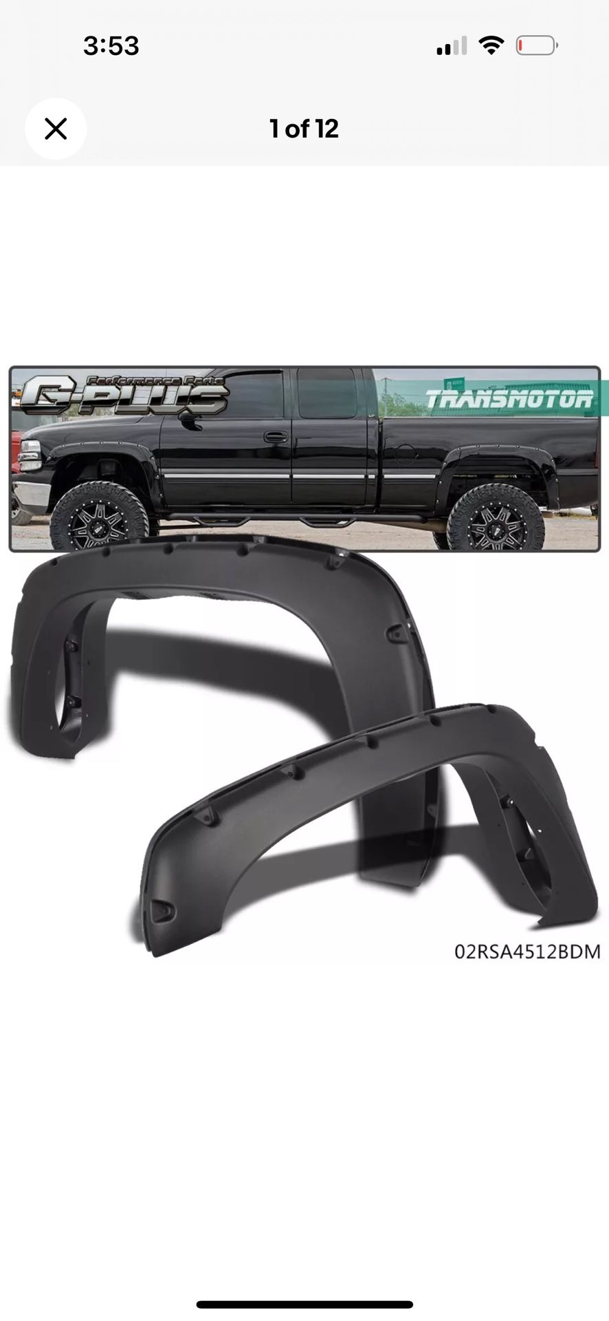 Pocket Rivet Bolt On Fender Flares Fit For 1(contact info removed) Chevy GMC