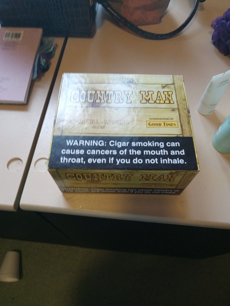 Old County man Cigar Box