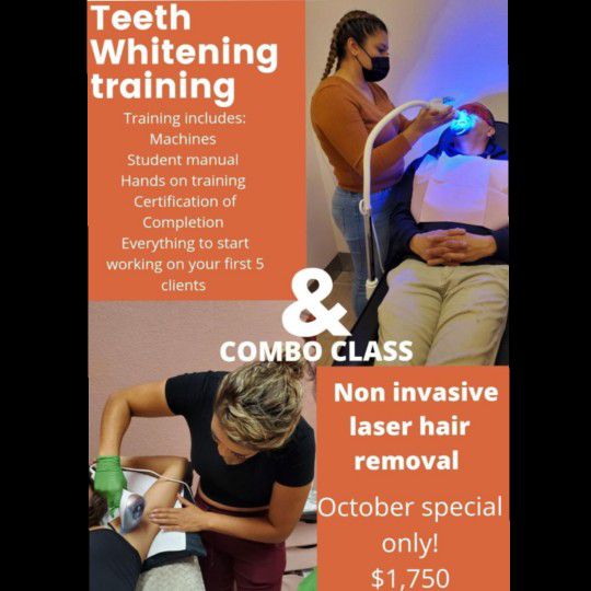 Combo Class Teeth Whitening And Laser Hair Removal 