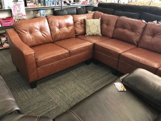 Faux leather brand new reversible sectional