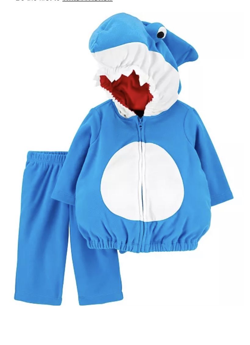 Carter's Baby Boys and Girls 2 Piece Little Shark Halloween Costume Set Sizee18 Months