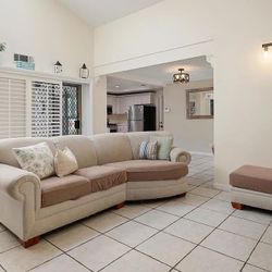 3 Cushion Couch With Ottoman 