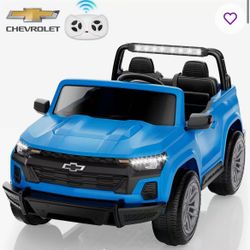 24v 2 Seater Powered Ride On Car, Licensed Chevrolet Colorado Electric Car For Big Kids, Ride On DEARAUTO Toy W/ Rear Storage Trunk, Music Player, Rem