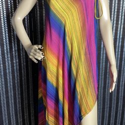 Asymmetrical Striped Dress