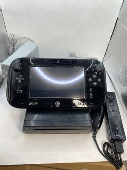Nintendo Wii U Black 32GB complete Gamepad Wii remote nunchuk cables