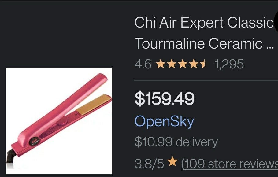 CHI Tourmaline Ceramic Glittery Hot Pink Flat Iron/Hair Straightener 