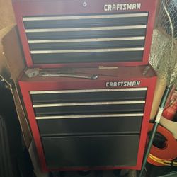 Craftsman Tool Box With Miscellaneous Tools