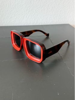 LOEWE x Paula’s Ibiza Dive In Mask Square Sunglasses Orange Havana LW40064U