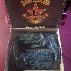 Mens Black Ostrich/Avestruz Cowboy Boots Size  8