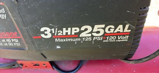craftsman 3.5 HP 25 Gallon Air Compressor