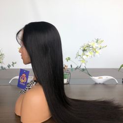 30’ Straight Natural Black 13x4 HD Lace