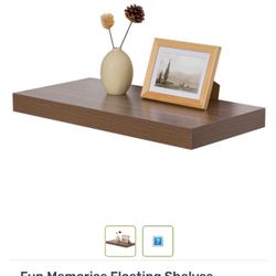  1 Deep & Wide Floating Shelves - Walnut - New In Box