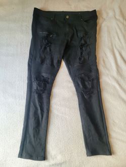 Rue 21 Black Biker Jeans