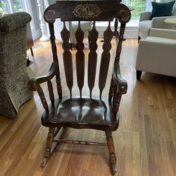 Vintage Wooden Rocking Chair 