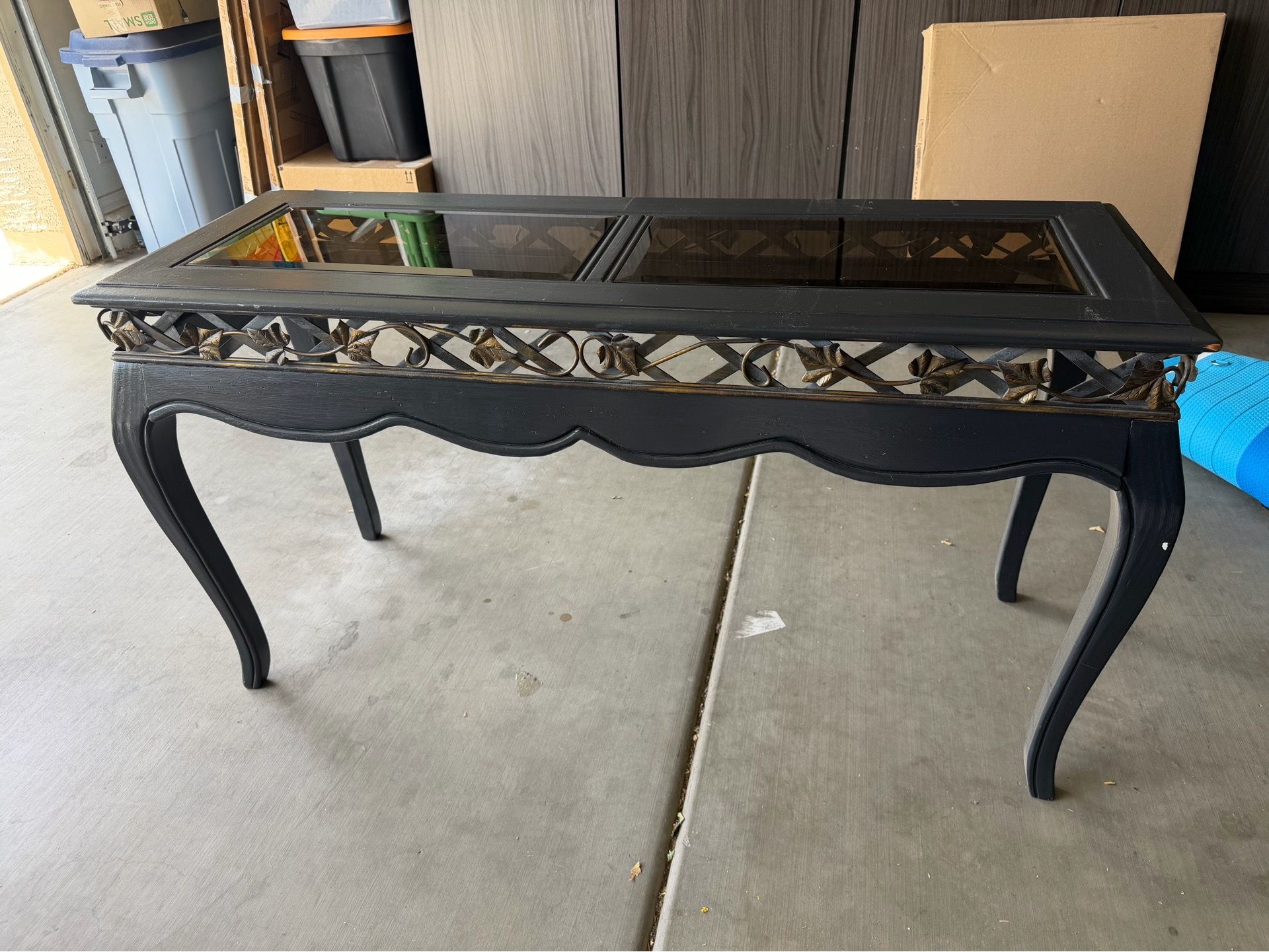Glass Top Accent Table