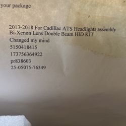 2013-2018 Cadillac Ats Headlights Assembly 140$ 