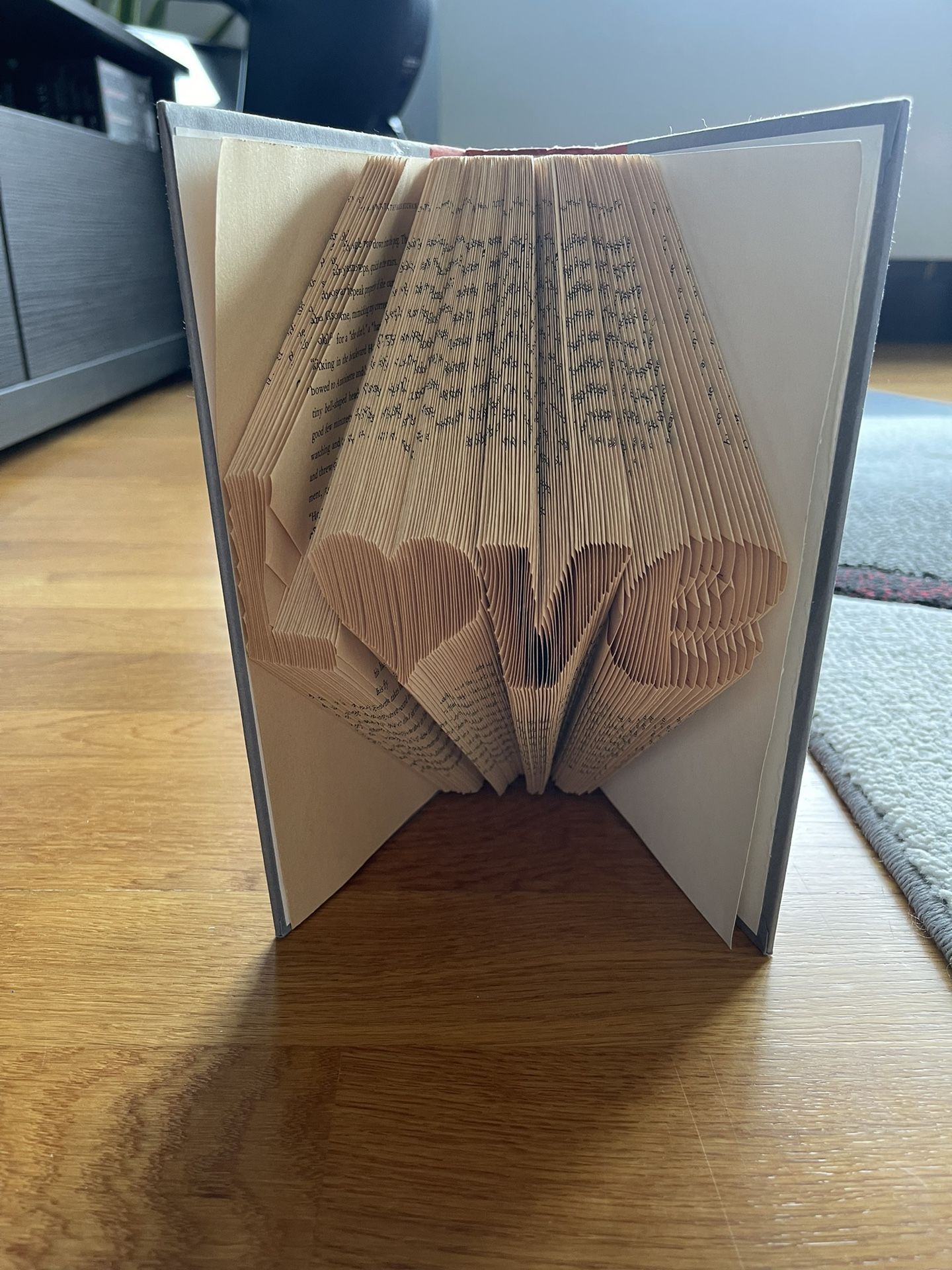 Love folded book art