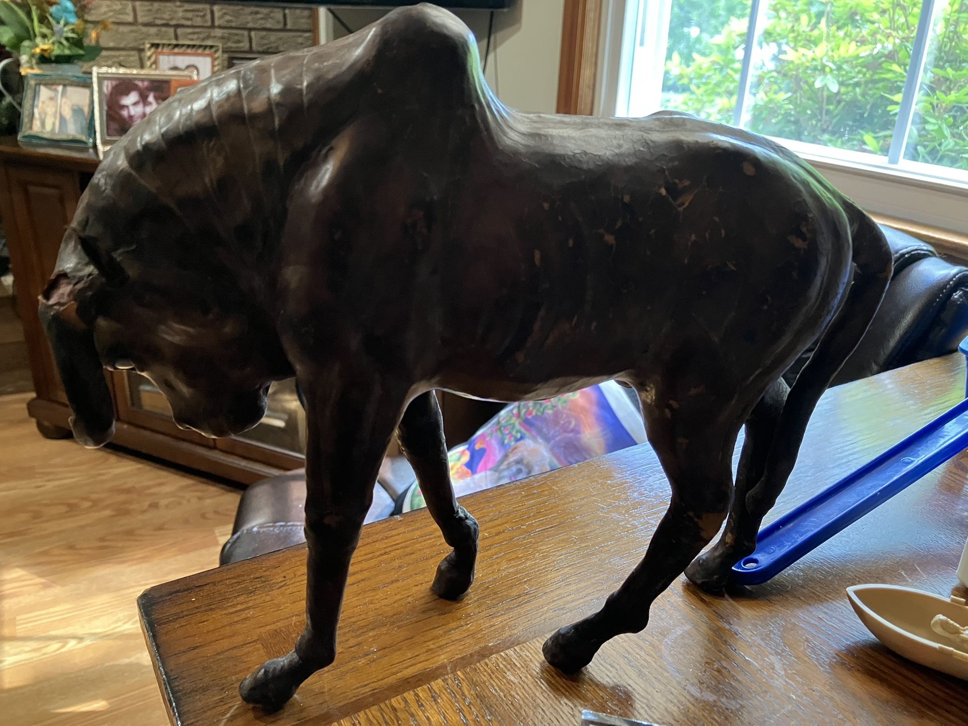 Vintage Antique Leather Bull Not Horse