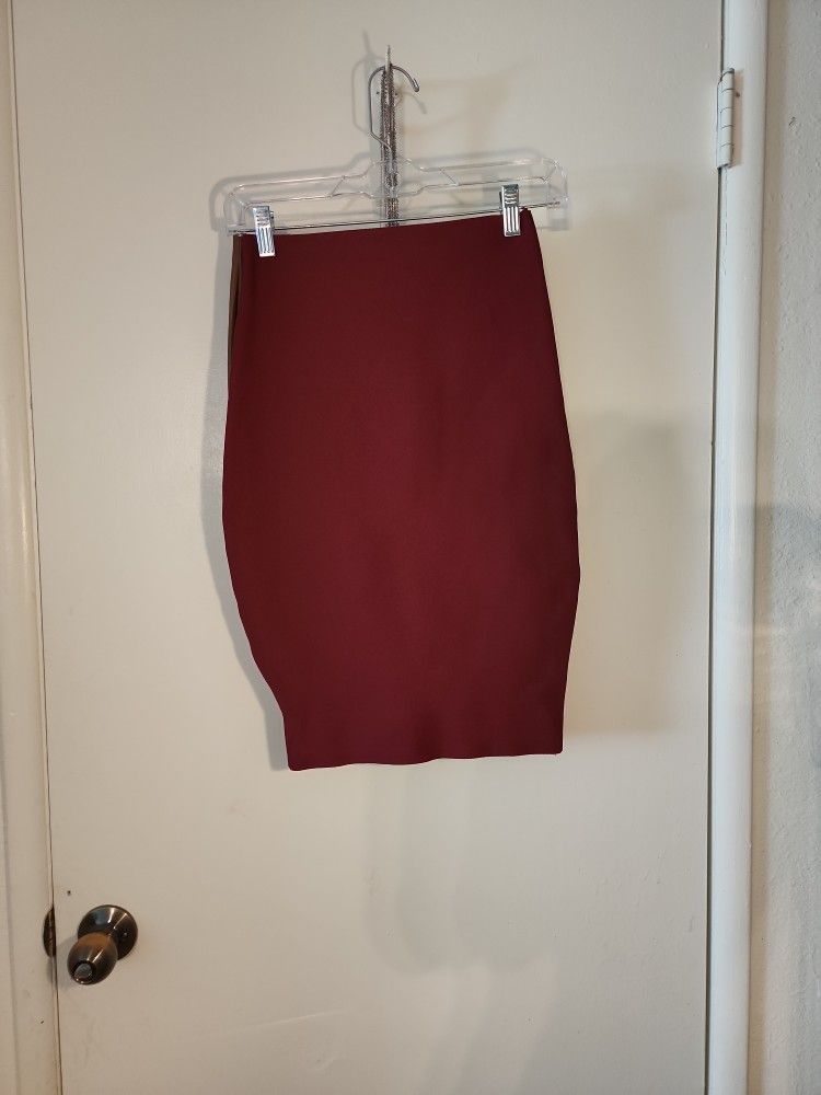 Red Pencil Skirt 
