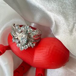 Silver plated adjustable ring