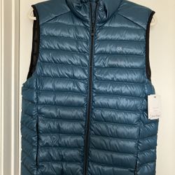 CK Calvin Klein NEW Unisex Puffer Vest Color Blue, Size Small