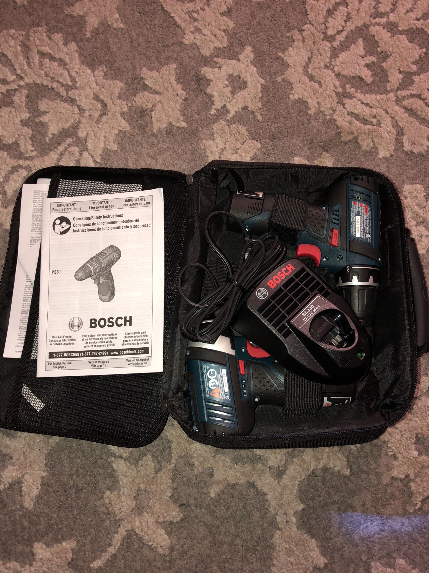 Bosch Drill and Impact set