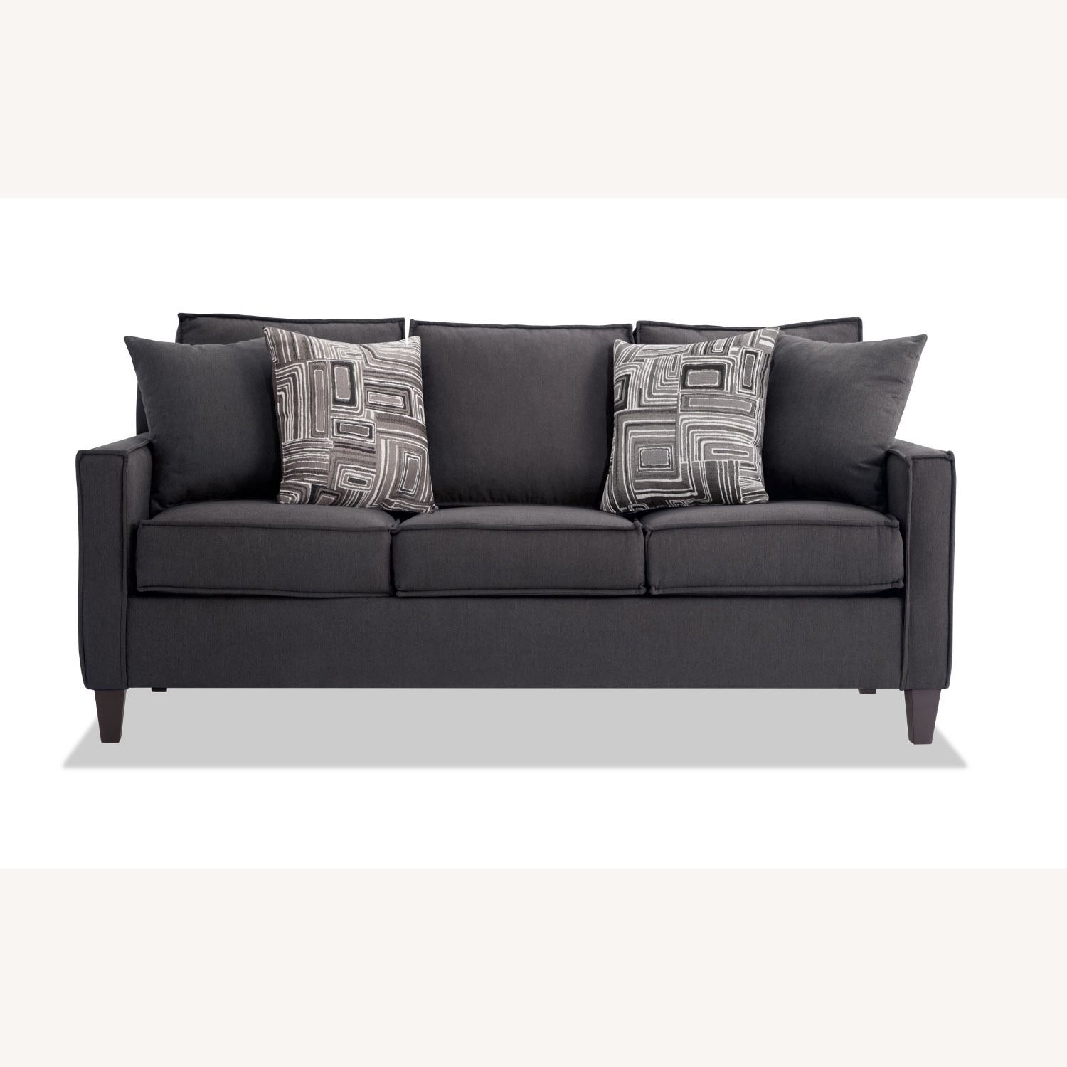 Jessie 80” Gray Sofa with 4 Pillows