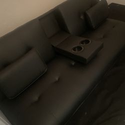 Leather Futon Sofa Bed