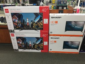 Rca 40” $159. Sharp 32 $129