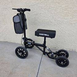 Folding knee scooter