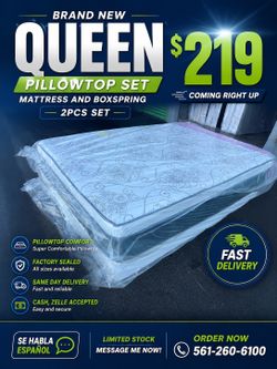 🇺🇸🇺🇸NEW QUEEN PILLOWTOP SET $219