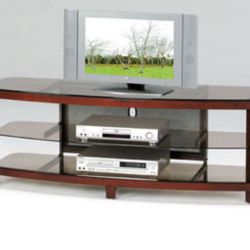 Zephyr LCD TV Stand With Tempered Glass Shelves 