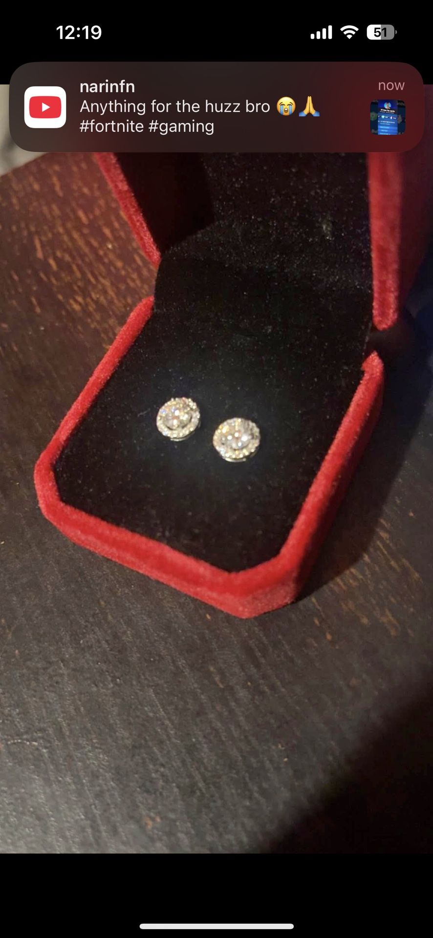Diamond Stud Earrings Have The Papers To It