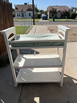 White Baby Changing Table with Pad