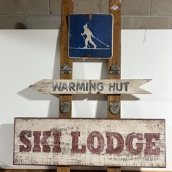 Decorative skis,  Ski Lodge Signs, Ornaments 