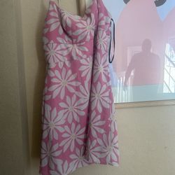 Pink Flowers Dress 