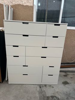 White ikea Nordli dresser