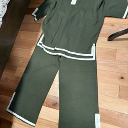 LILLUSORY 2 Piece Knit Lounge Sets Womens Matching Short Sleave Sweater Sets XL